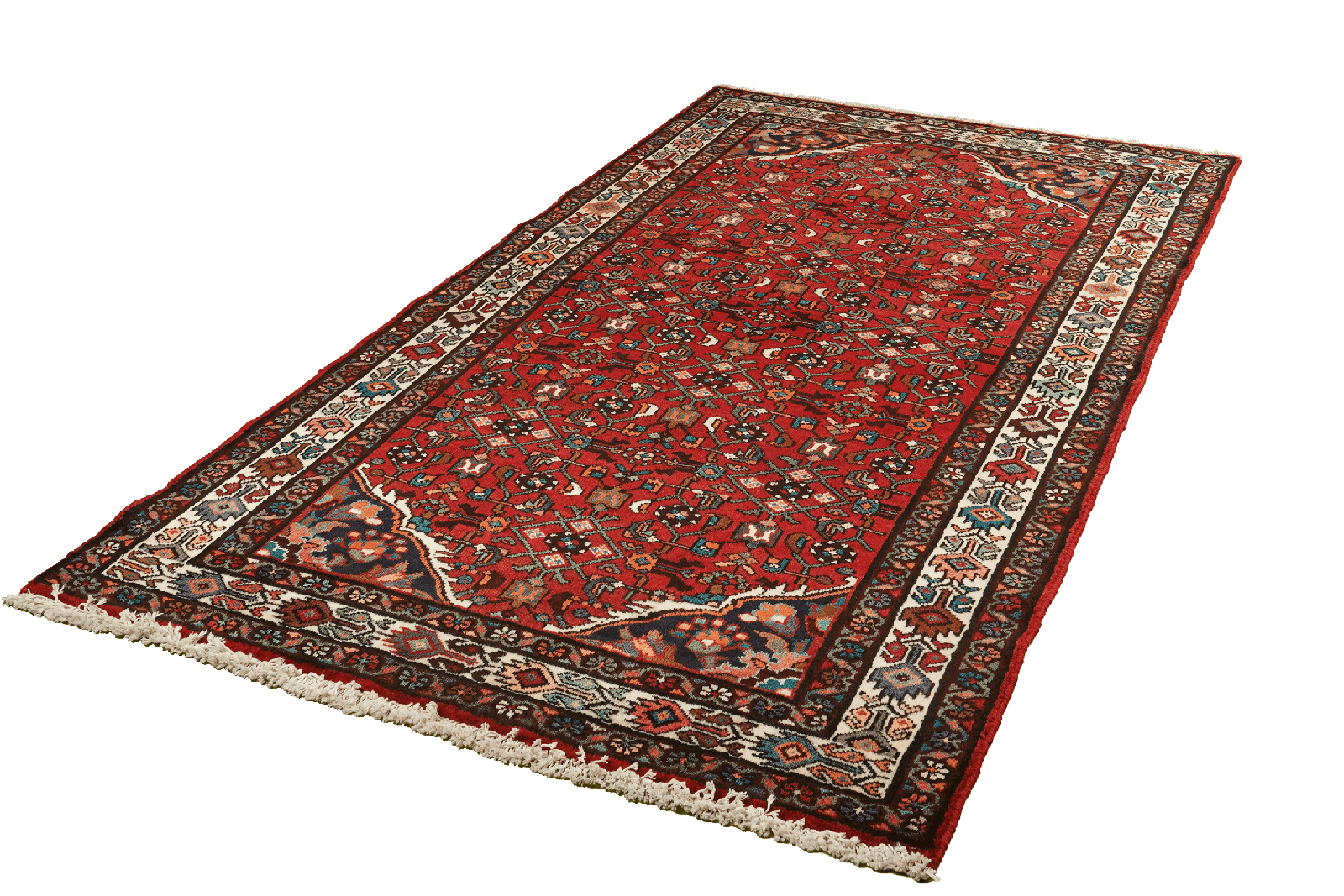 Hosseinabad — Hand-knotted, 131x229 cm, Red, 100% Virgin Wool | View 5