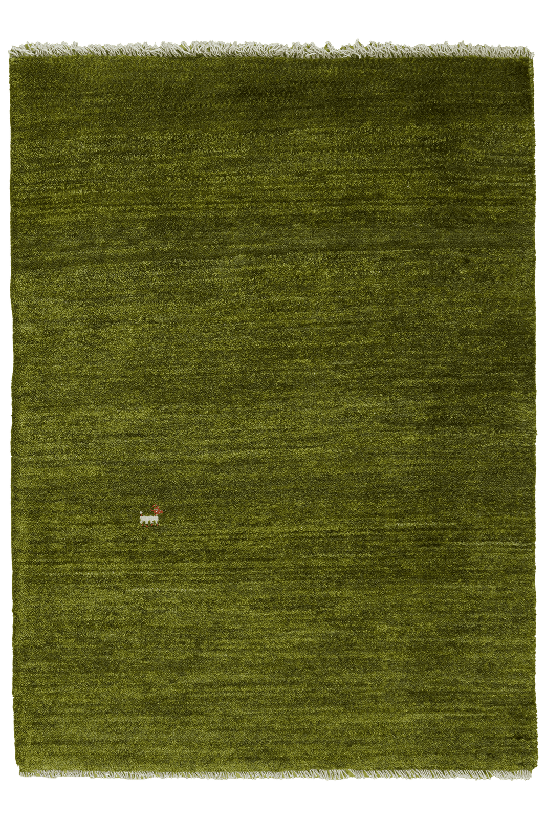 Gabbeh — Hand-knotted, 85x115 cm, Green, 100% Virgin Wool | Main view