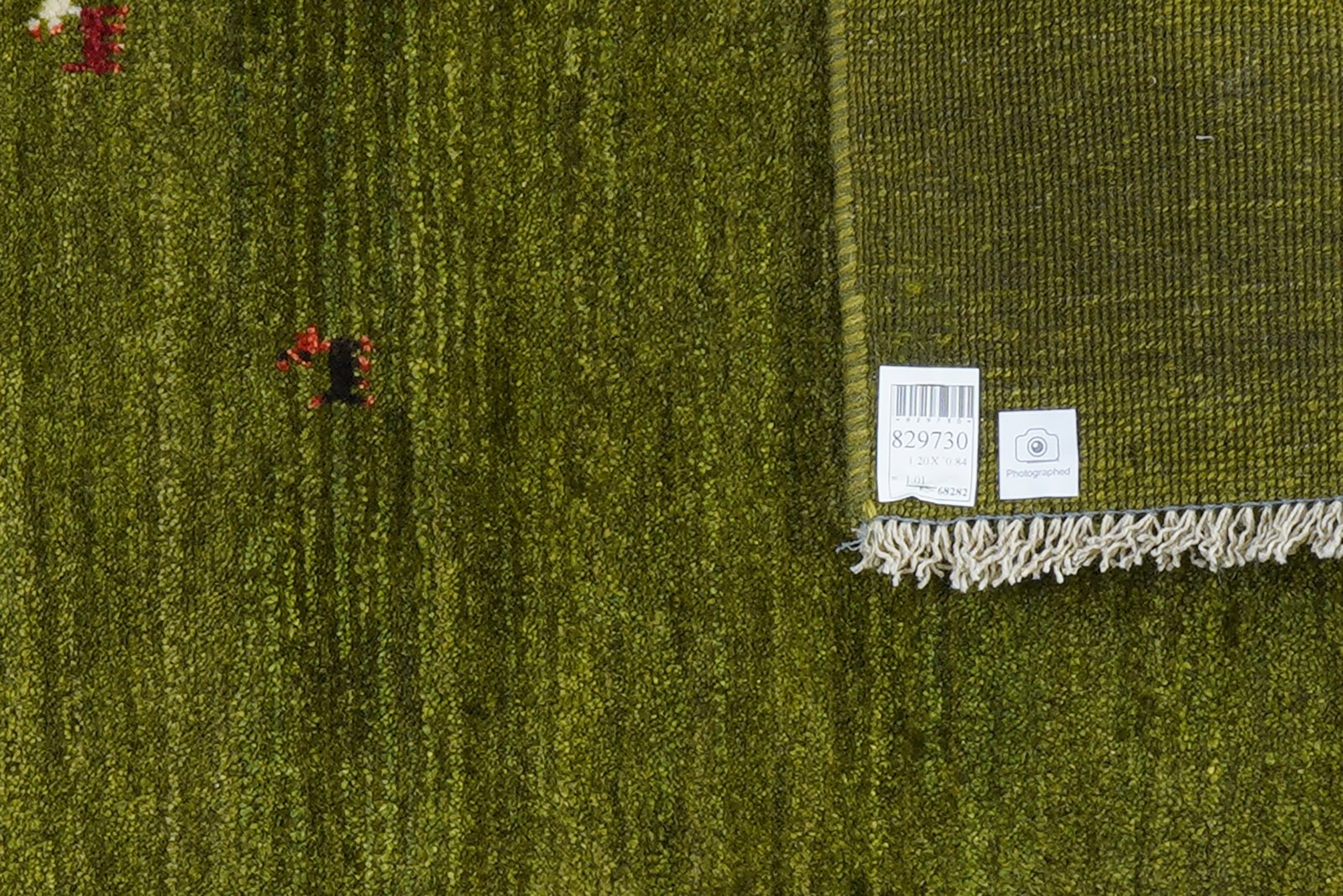 Gabbeh — Hand-knotted, 84x120 cm, Green, 100% Virgin Wool | View 7