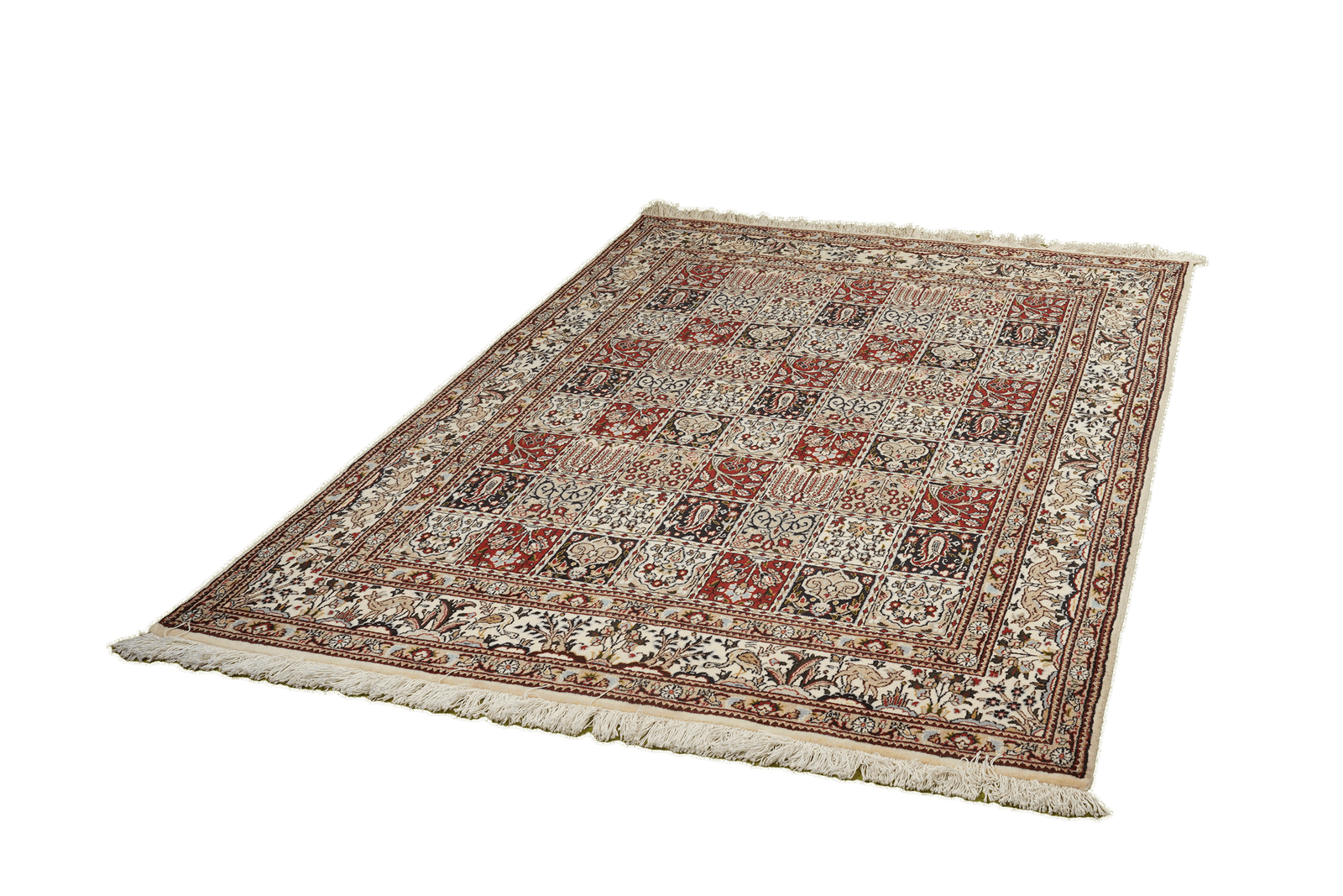 Moud Felder — Handgefertigt, 190x146 cm, Beige, 100% Virgin Wool | View 6