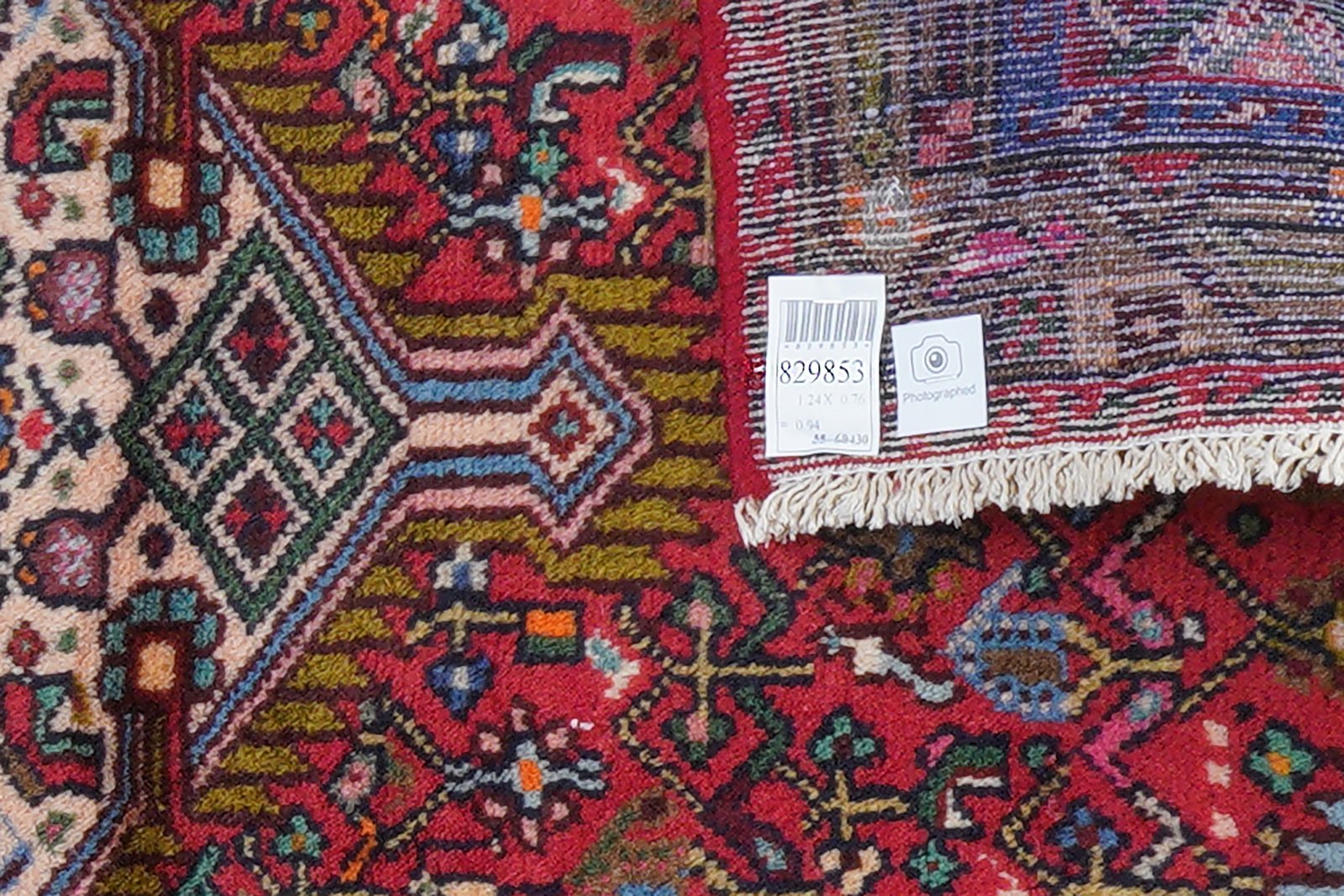 Assadabad — Hand-knotted, 76x124 cm, Red, 100% Virgin Wool | View 6
