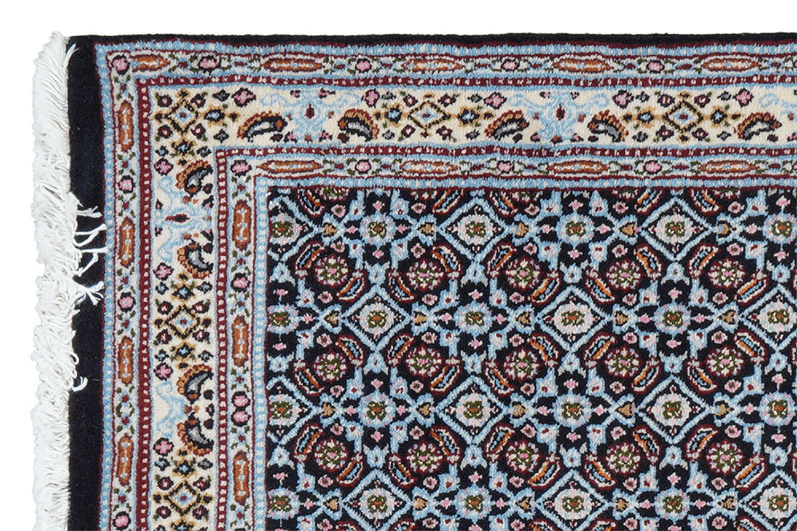 Moud Mahi — Hand-knotted, 56x89 cm, Blue, 100% Virgin Wool | View 3