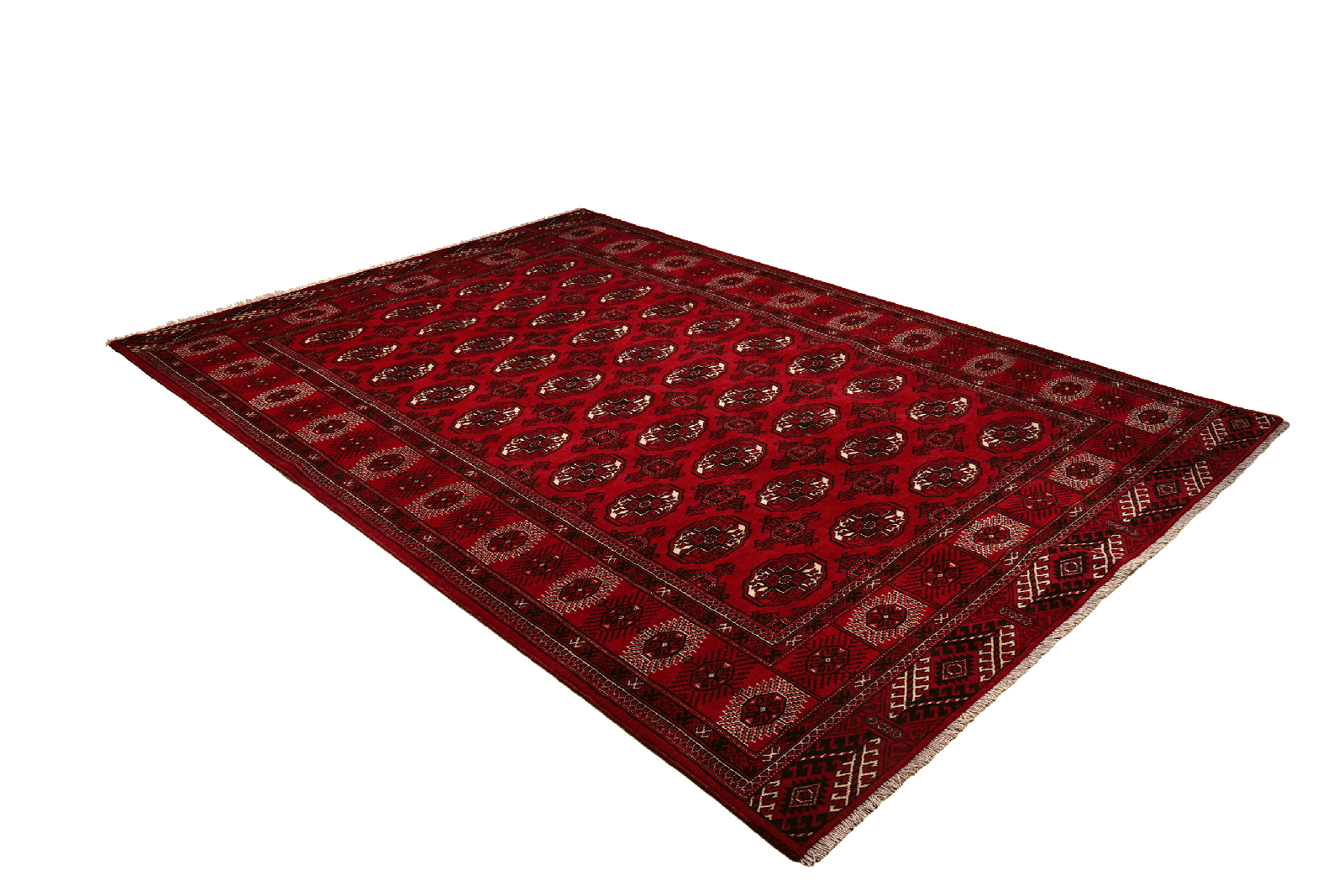 Turkman — Hand-knotted, 199x286 cm, Red, 100% Virgin Wool | View 4