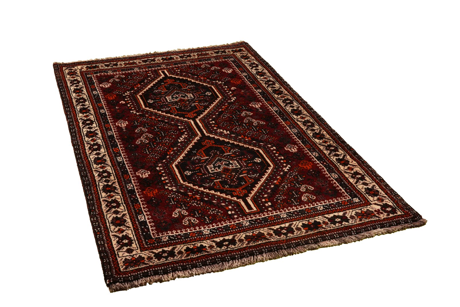 Shiraz — Hand-knotted, 106x153 cm, Red, 100% Virgin Wool | View 4