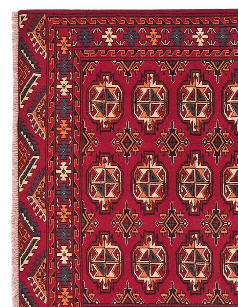 Turkman — Hand-knotted, 116x199 cm, Red, 100% Virgin Wool | View 3