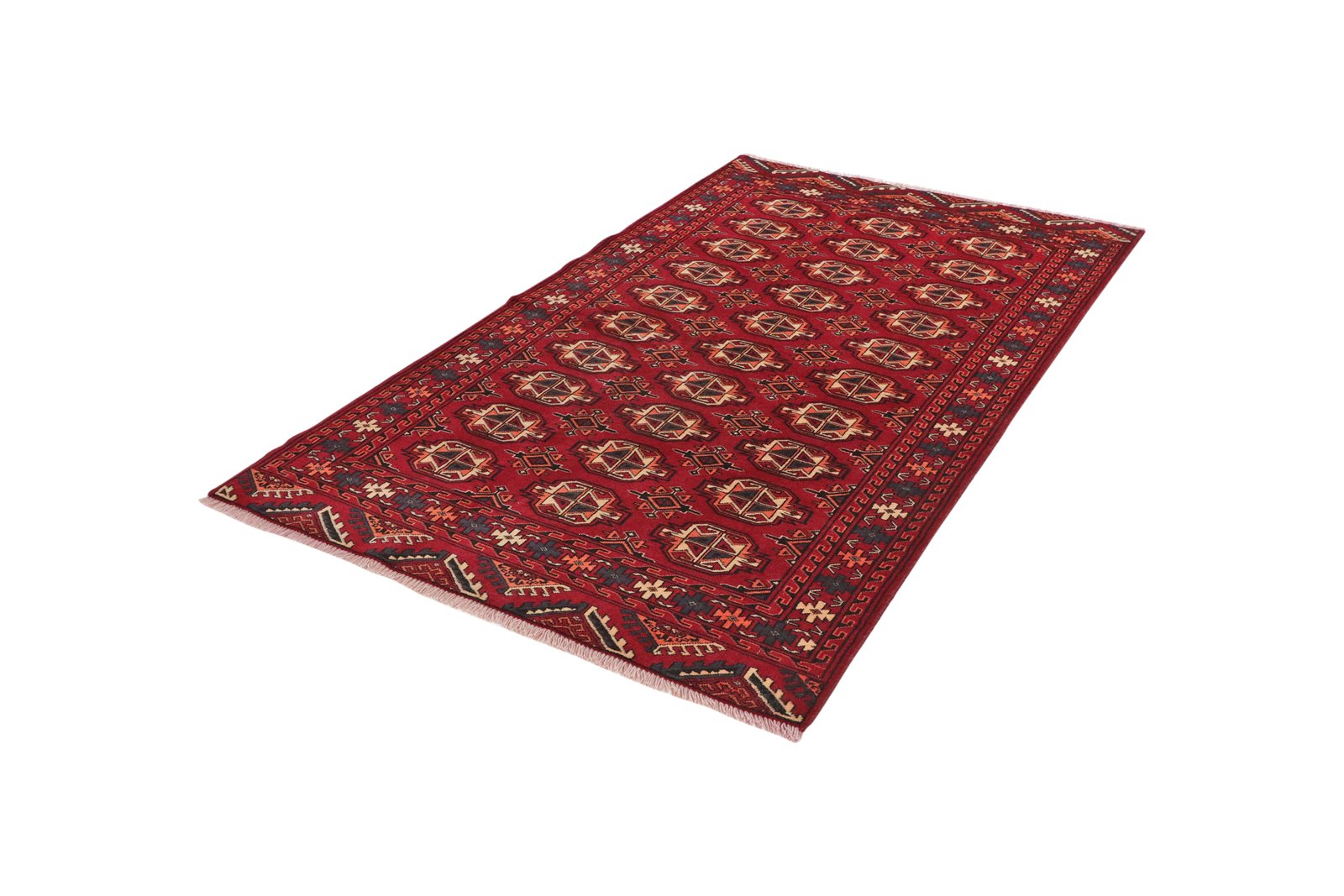 Turkman — Hand-knotted, 116x199 cm, Red, 100% Virgin Wool | View 5