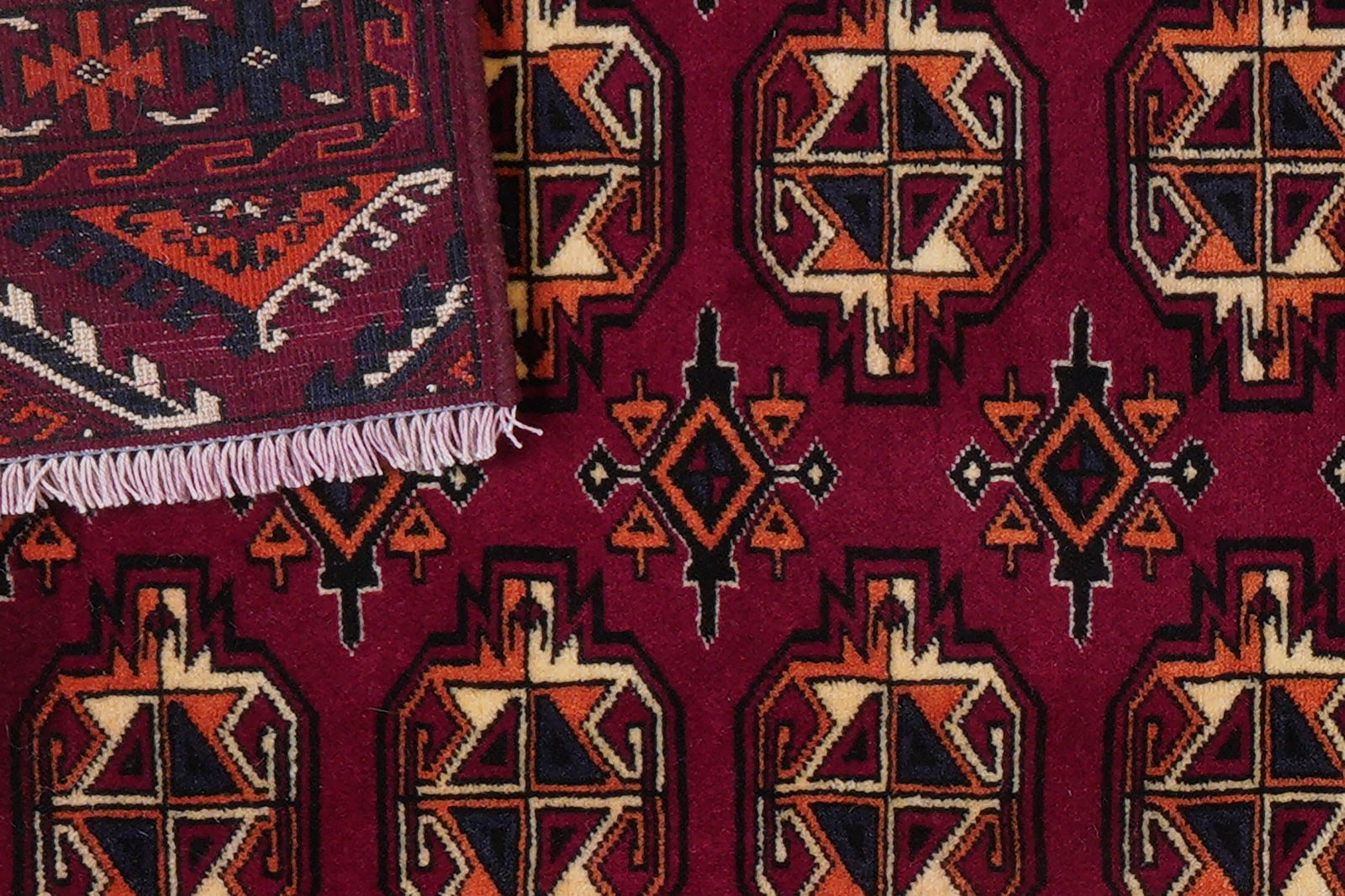 Turkman — Hand-knotted, 116x199 cm, Red, 100% Virgin Wool | View 8