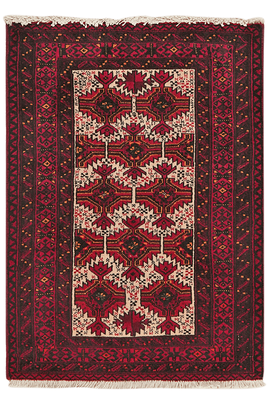 Belutch — Hand-knotted, 63x88 cm, Multicolor, 100% Virgin Wool | Main view