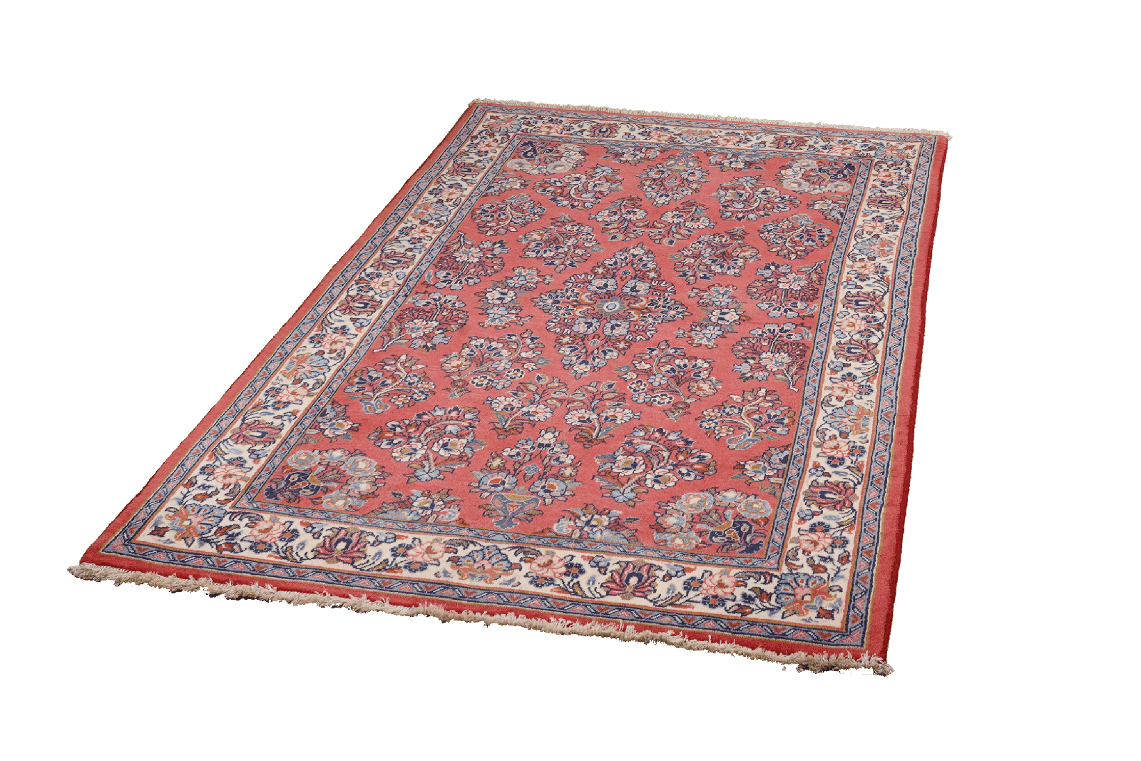 Sarough — Hand-knotted, 107x165 cm, Red, 100% Virgin Wool | View 5