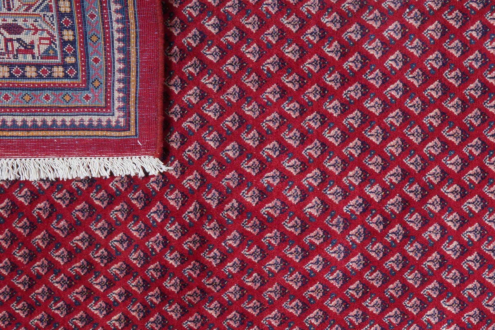 Sarough — Hand-knotted, 207x318 cm, Red, 100% Virgin Wool | View 8