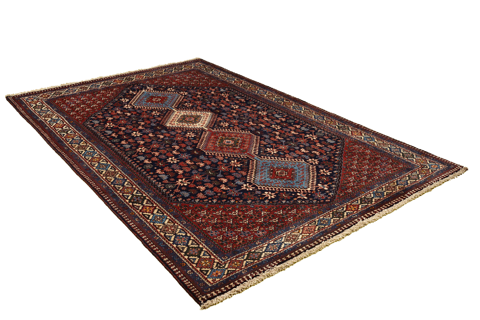 Yalameh — Hand-knotted, 173x252 cm, Blue, 100% Virgin Wool | View 4