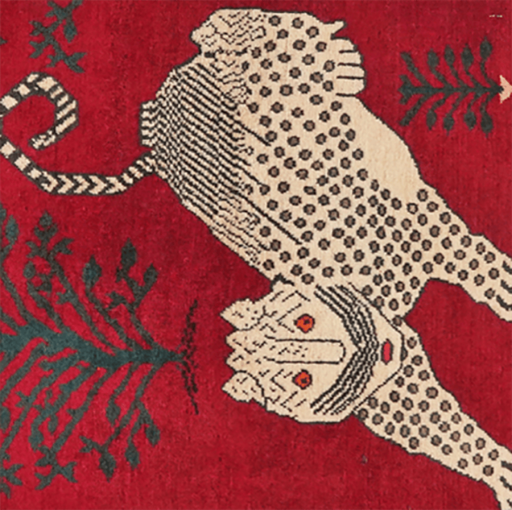 Gashgai — Hand-knotted, 60x63 cm, Red, 100% Virgin Wool | View 4