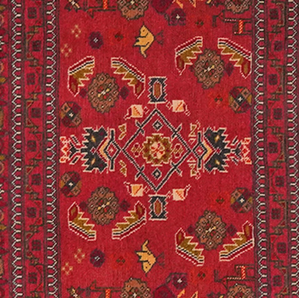 Belutch — Hand-knotted, 94x67 cm, Red, 100% Virgin Wool | View 4