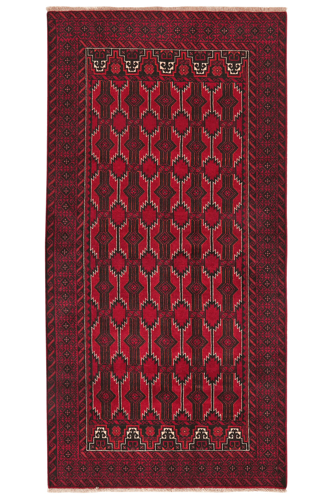 Belutch — Hand-knotted, 127x250 cm, Multicolor, 100% Virgin Wool | Main view