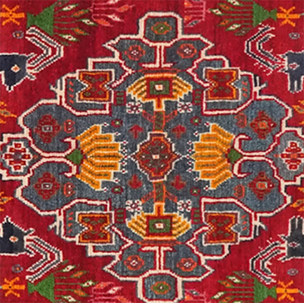 Gashgai — Hand-knotted, 54x66 cm, Red, 100% Virgin Wool | View 4