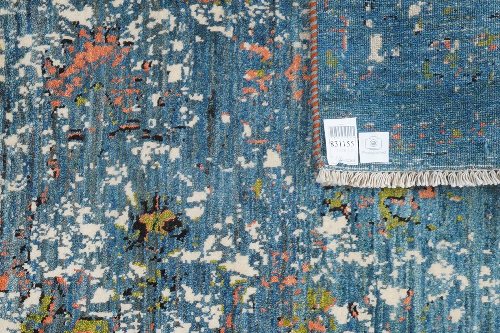 Rizbaf — Hand-knotted, 155x205 cm, Blue, 100% Virgin Wool | View 6