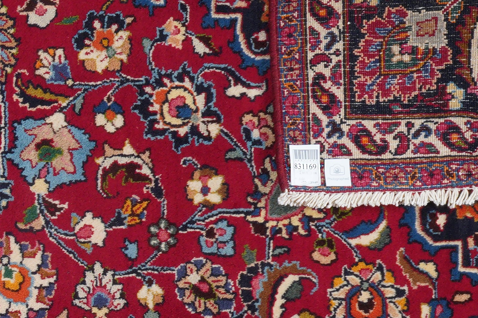 Mashad — Hand-knotted, 198x286 cm, Red, 100% Virgin Wool | View 6