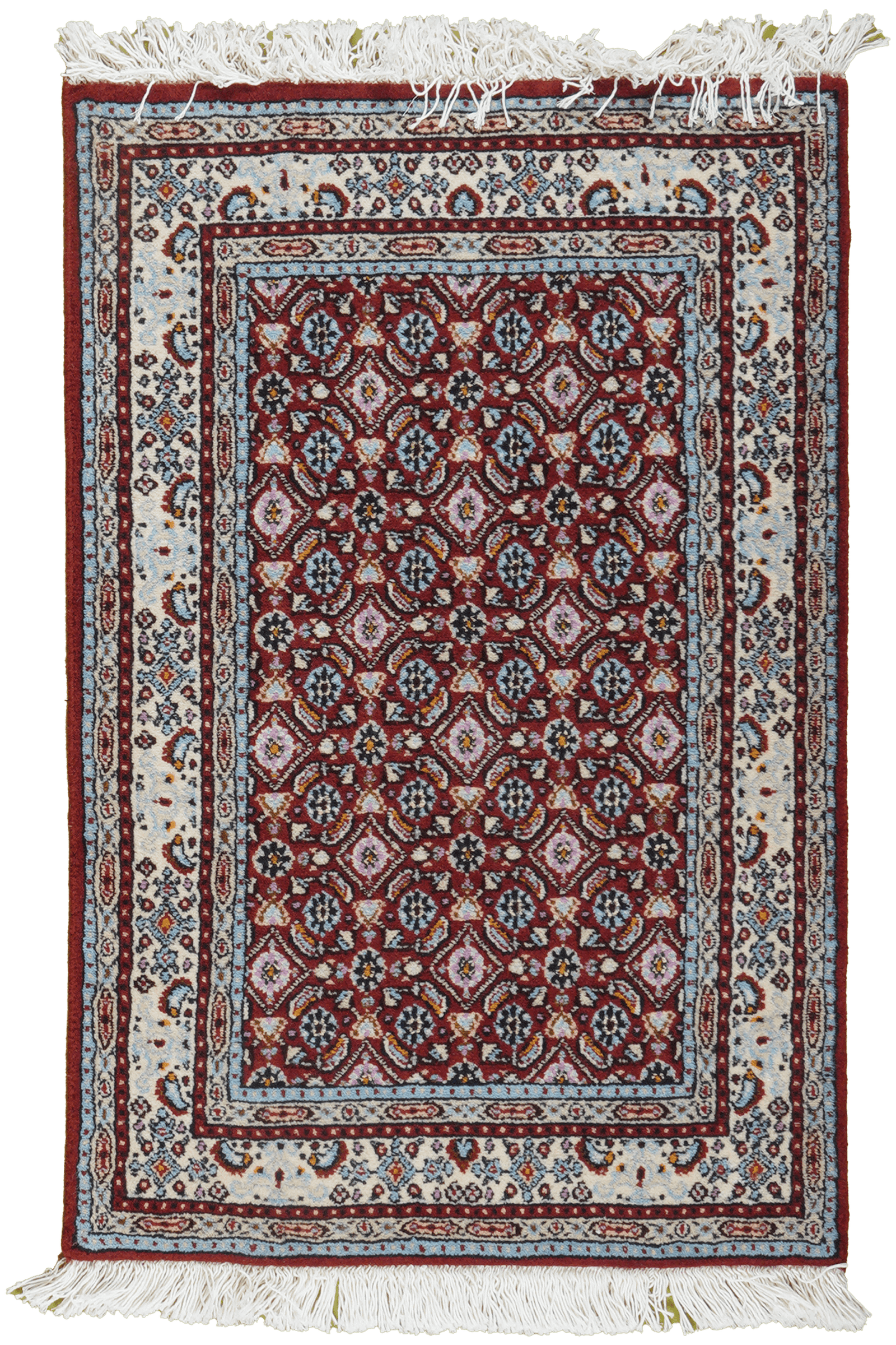 Moud Mahi — Hand-knotted, 58x89 cm, Red, 100% Virgin Wool | Main view
