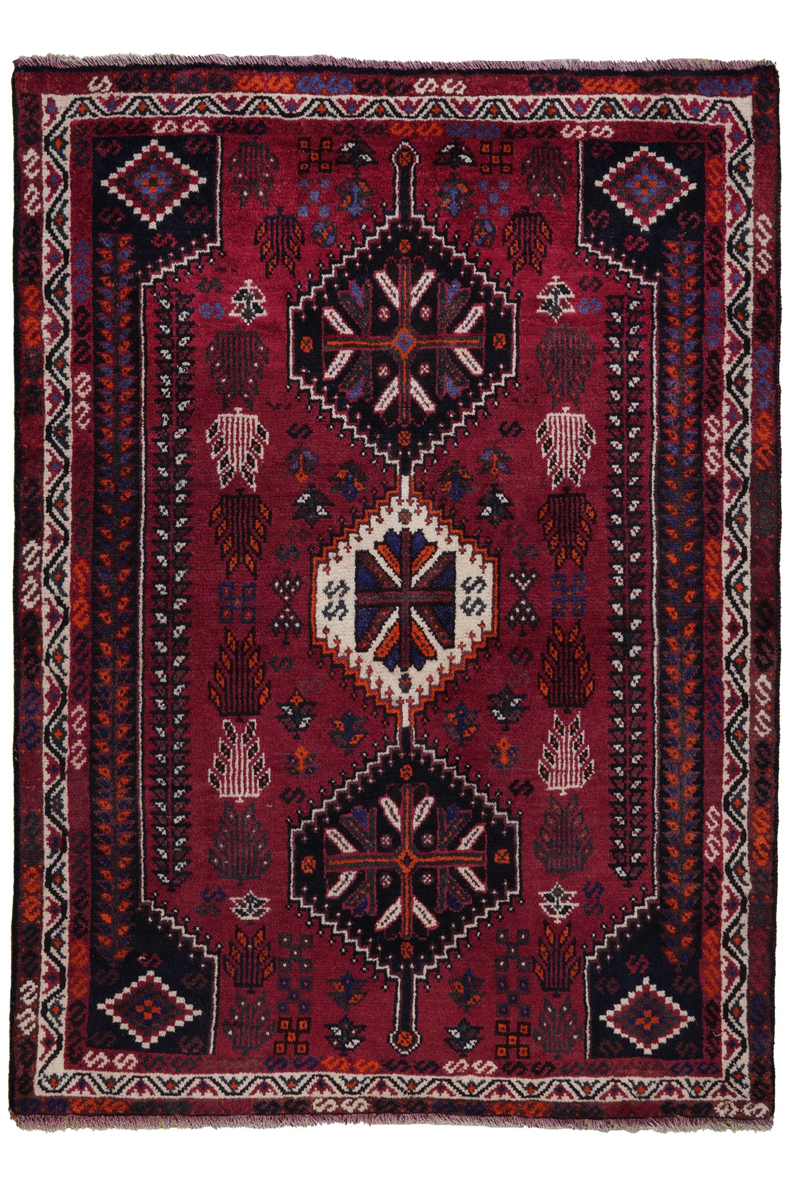 Gashgai — Handgefertigt, 162x117 cm, Beige, 100% Virgin Wool | Main view