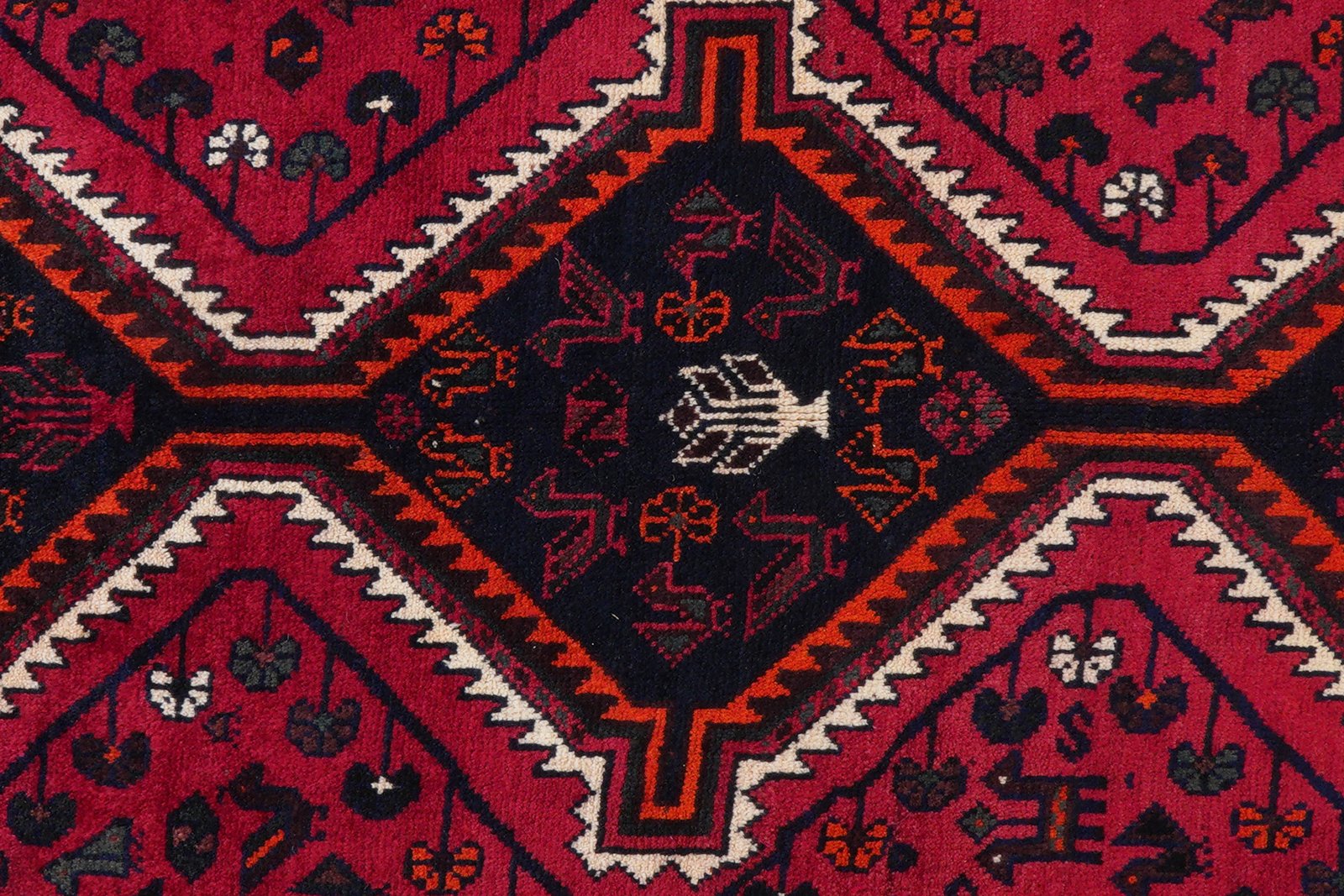 Gashgai — Hand-knotted, 205x295 cm, Red, 100% Virgin Wool | View 7
