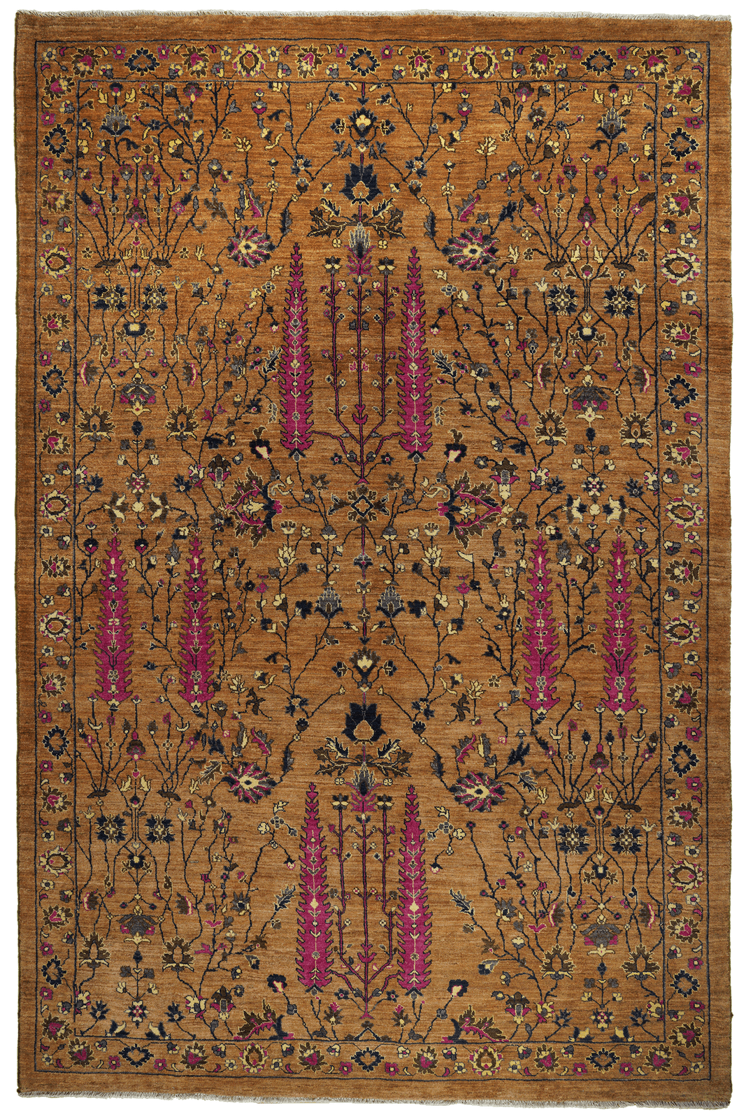 Rizbaf — Hand-knotted, 199x303 cm, Brown, 100% Virgin Wool | Main view