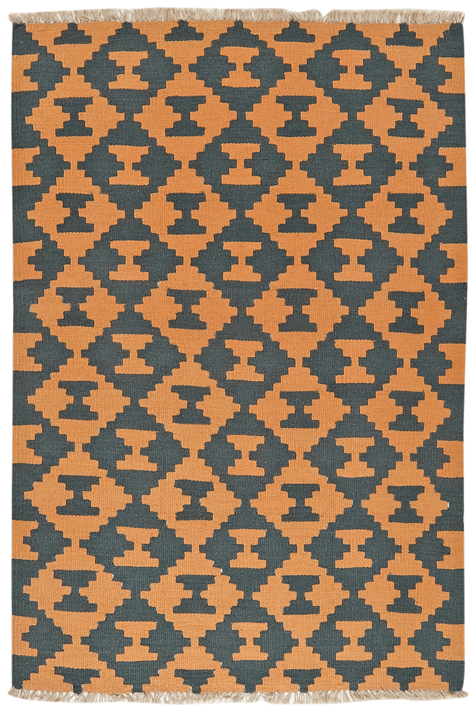 Kelim Gashgai — Handmade, 127x184 cm, Yellow, 100% Virgin Wool | Main view