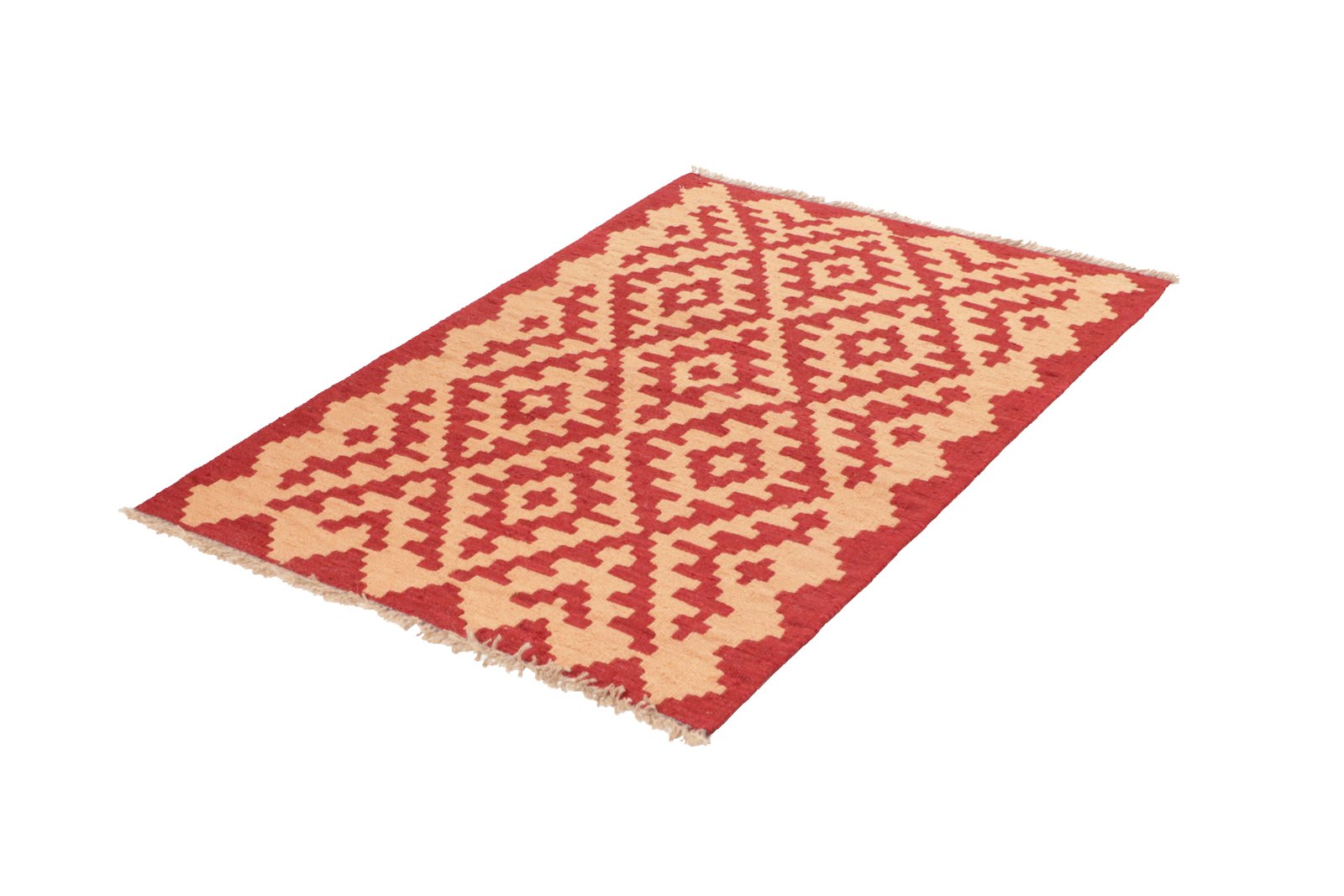 Kelim Gashgai — Handmade, 84x122 cm, Red, 100% Virgin Wool | View 5