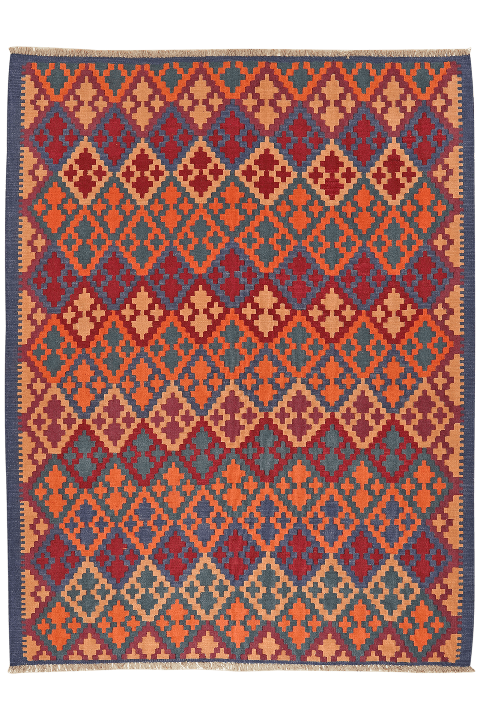 Kelim Gashgai — Handmade, 180x235 cm, Multicolor, 100% Virgin Wool | Main view