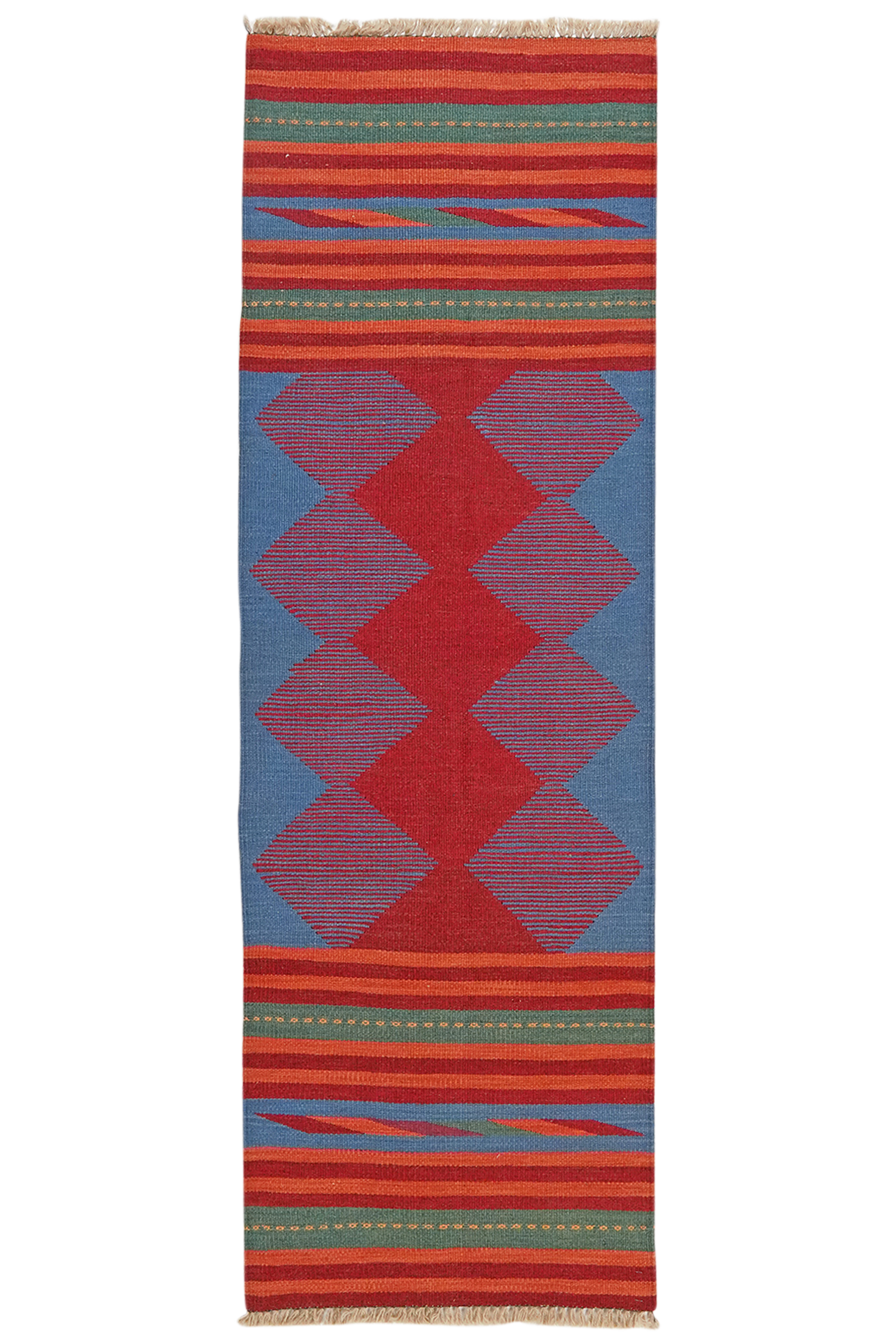 Kelim Gashgai — Handgefertigt, 193x64 cm, Bunt, 100% Virgin Wool | Main view