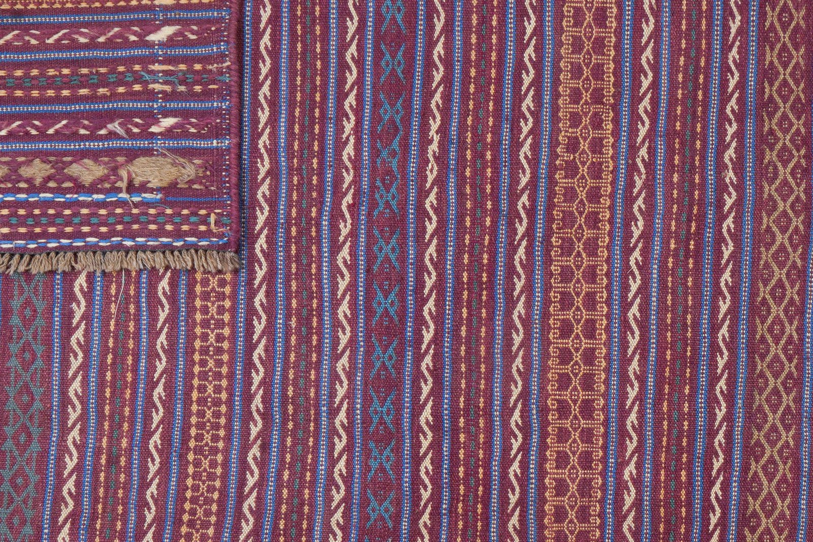 Kelim Kordi — Handmade, 203x302 cm, Violett, 100% Virgin Wool | View 7