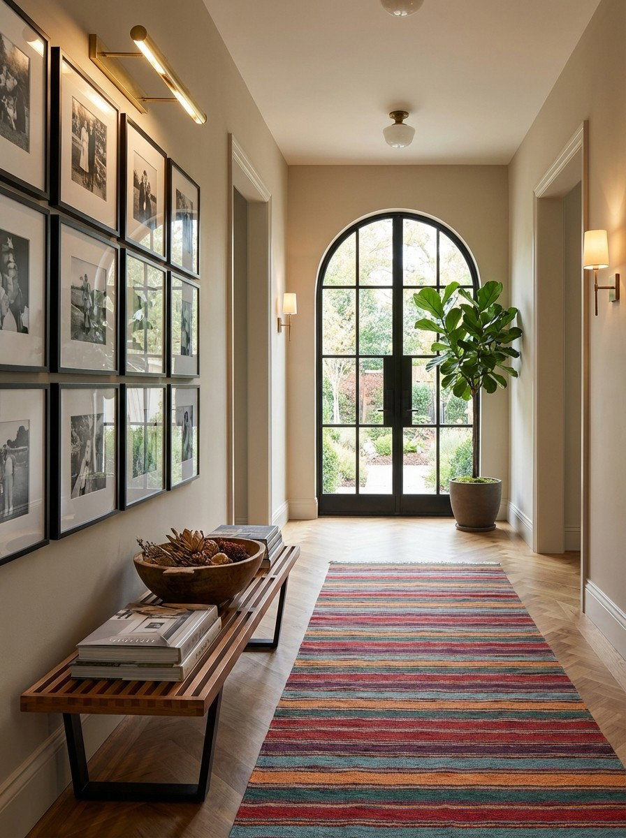 Kelim Gashgai — Handgefertigt, 190x79 cm, Bunt, 100% Virgin Wool | Detail view