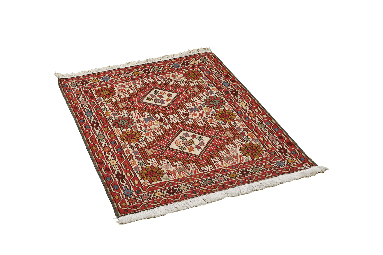 Sumak Shahsavan — Handmade, 80x92 cm, Beige, 100% Virgin Wool | View 4