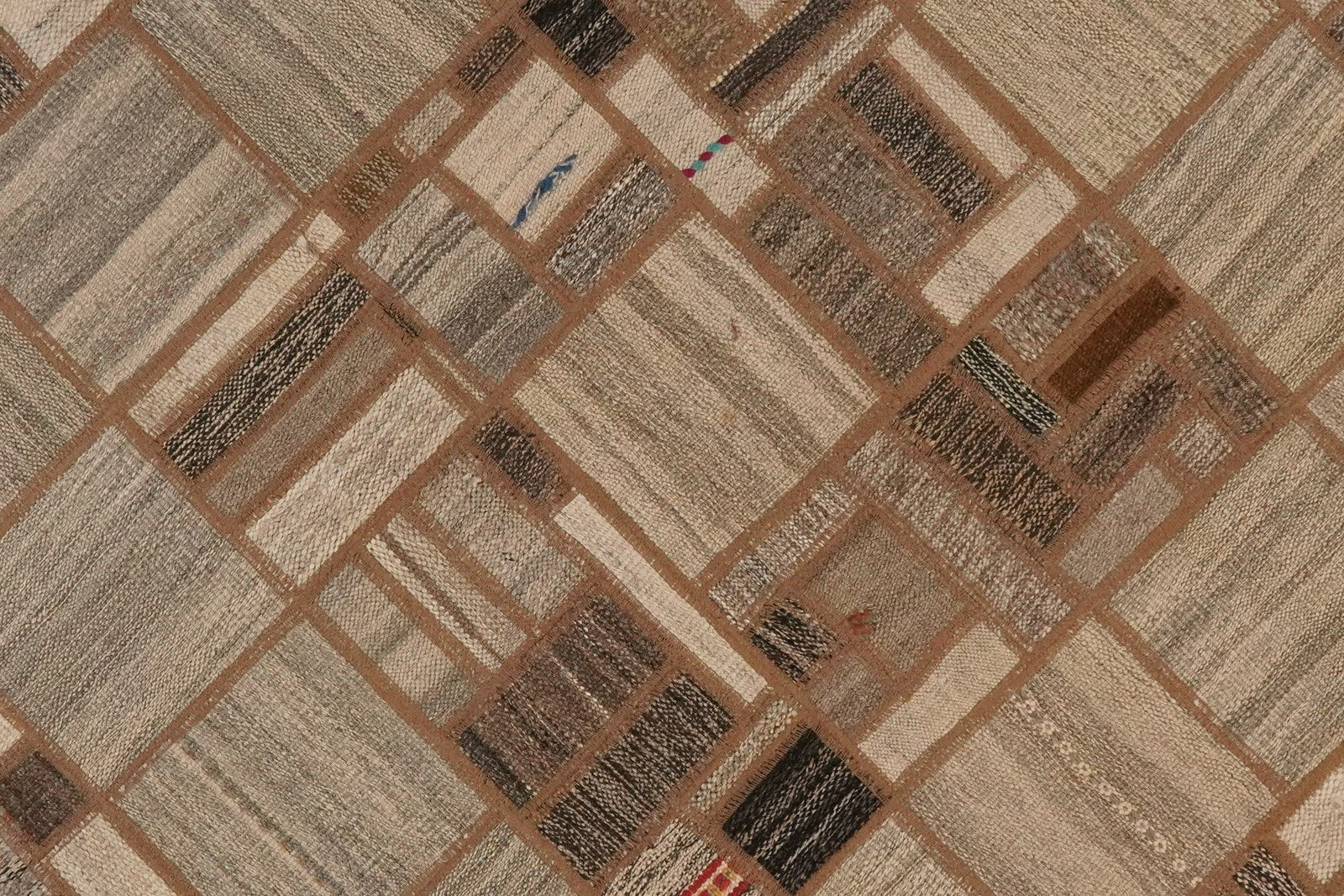 Kelim Tekkeh — Handmade, 150x200 cm, Beige, 100% Virgin Wool | View 4