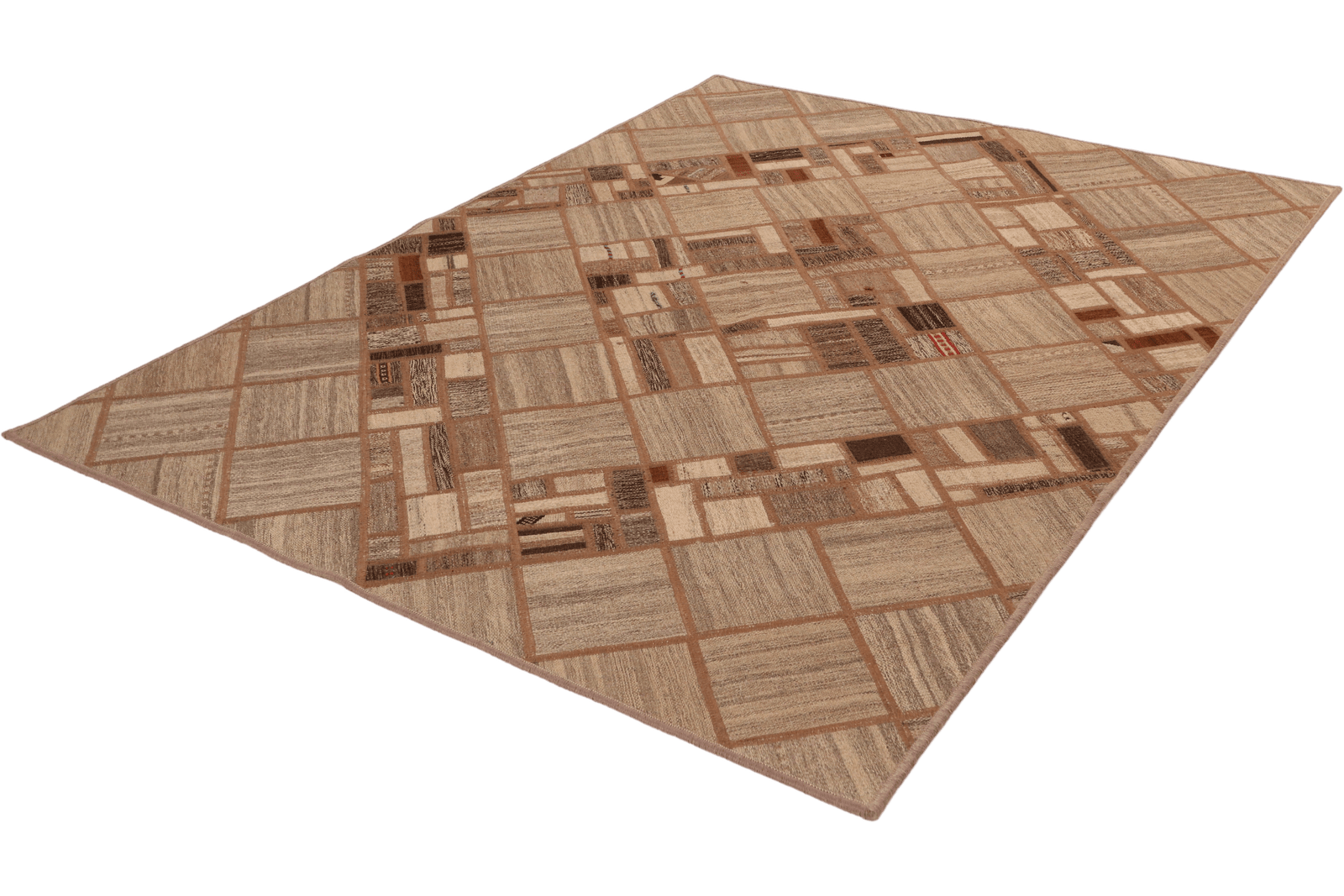 Kelim Tekkeh — Handmade, 150x200 cm, Beige, 100% Virgin Wool | View 6