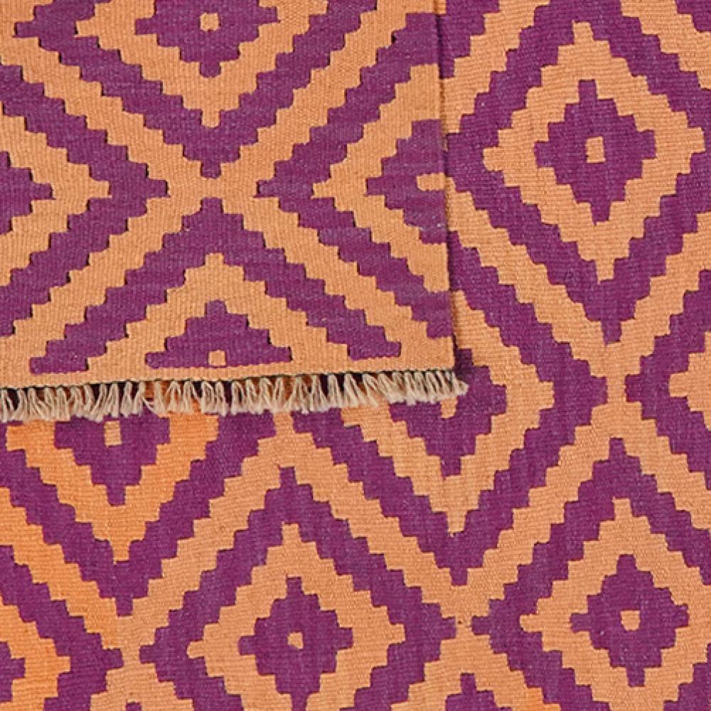 Kelim Gashgai — Handmade, 119x180 cm, Violett, 100% Virgin Wool | View 6