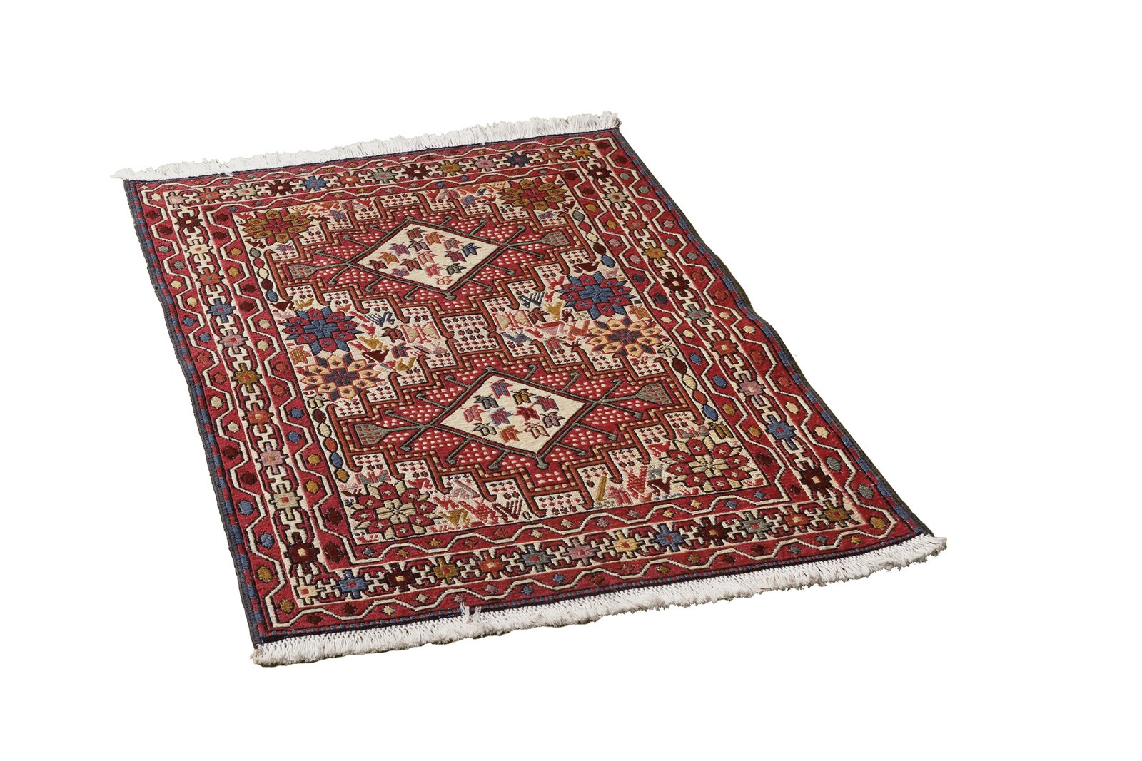 Sumak Shahsavan — Handmade, 77x94 cm, Beige, 100% Virgin Wool | View 4