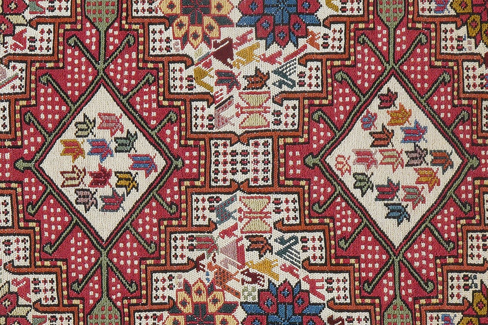 Sumak Shahsavan — Handmade, 77x94 cm, Beige, 100% Virgin Wool | View 7