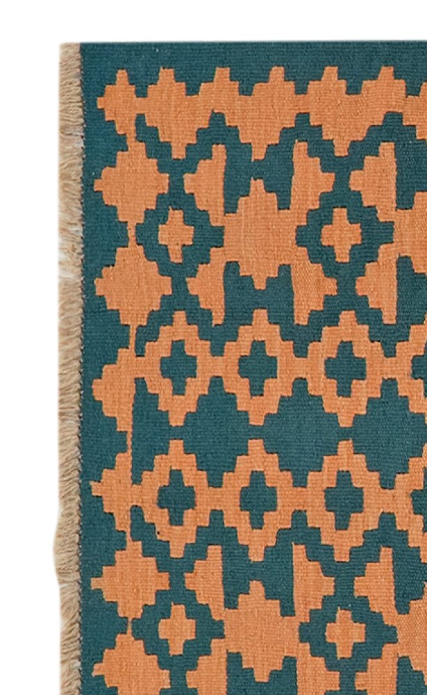Kelim Gashgai — Handmade, 82x125 cm, Green, 100% Virgin Wool | View 3