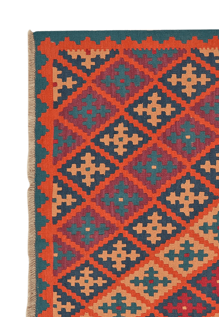 Kelim Gashgai — Handmade, 127x171 cm, Multicolor, 100% Virgin Wool | View 3