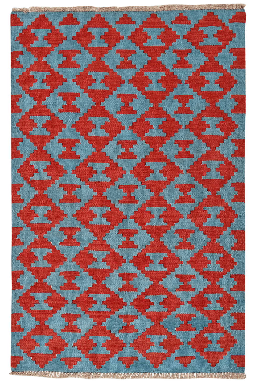 Kelim Gashgai — Handmade, 117x178 cm, Blue, 100% Virgin Wool | Main view