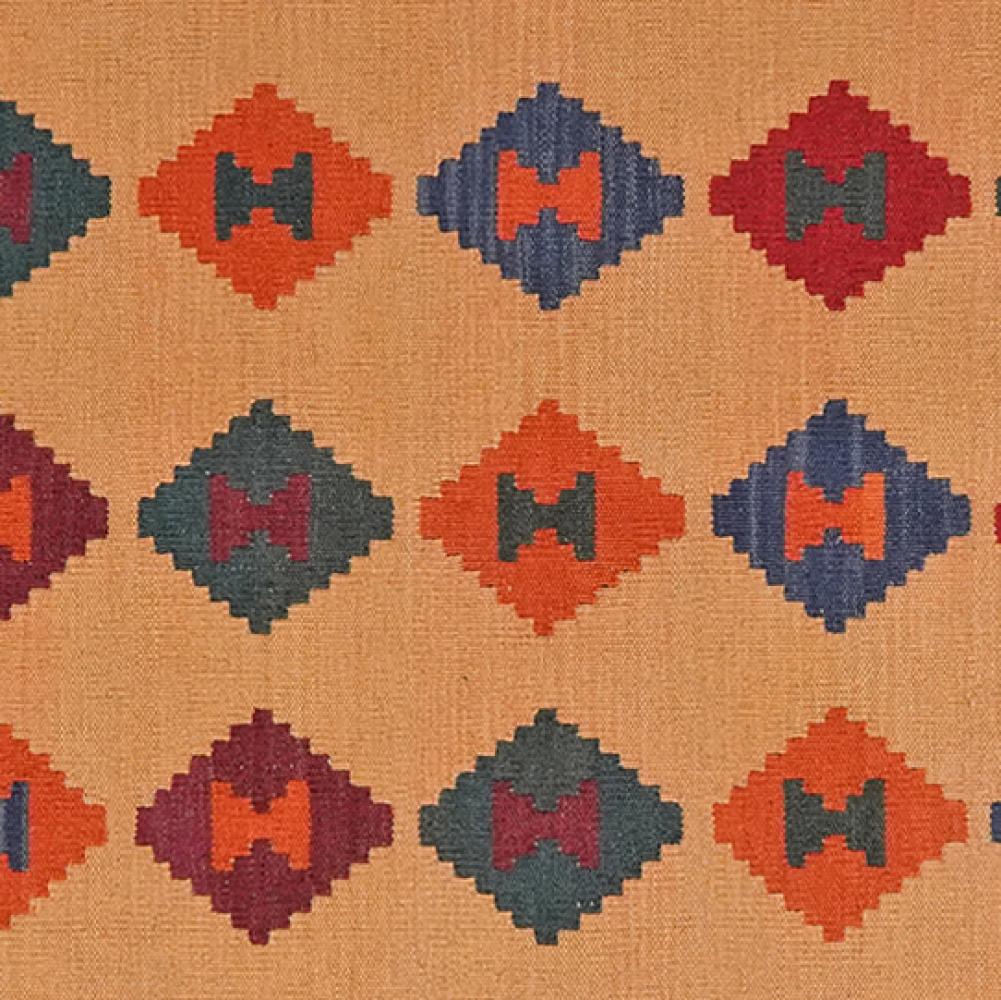 Kelim Gashgai — Handmade, 127x180 cm, Beige, 100% Virgin Wool | View 4
