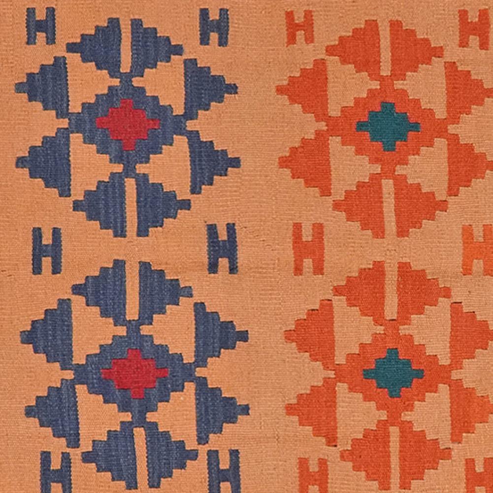 Kelim Gashgai — Handmade, 122x189 cm, Beige, 100% Virgin Wool | View 4