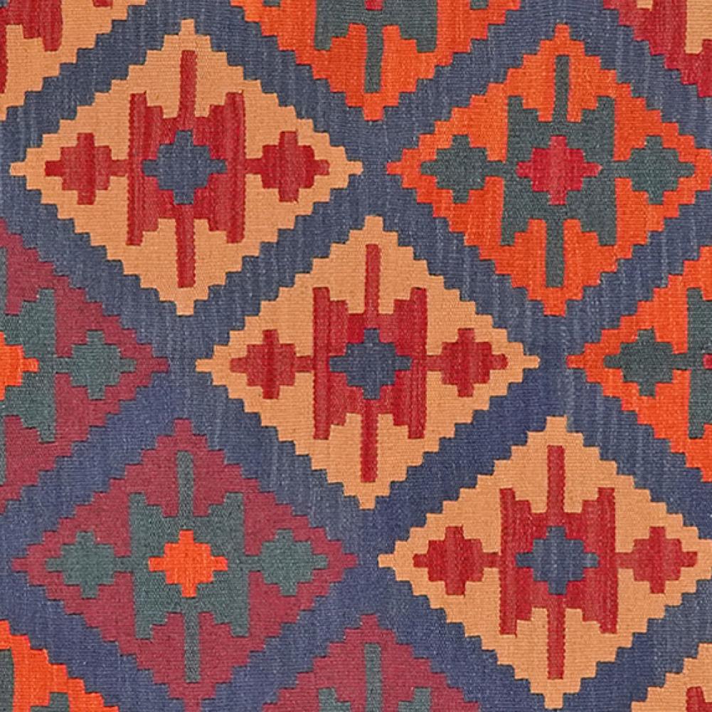 Kelim Gashgai — Handmade, 122x184 cm, Blue, 100% Virgin Wool | View 4