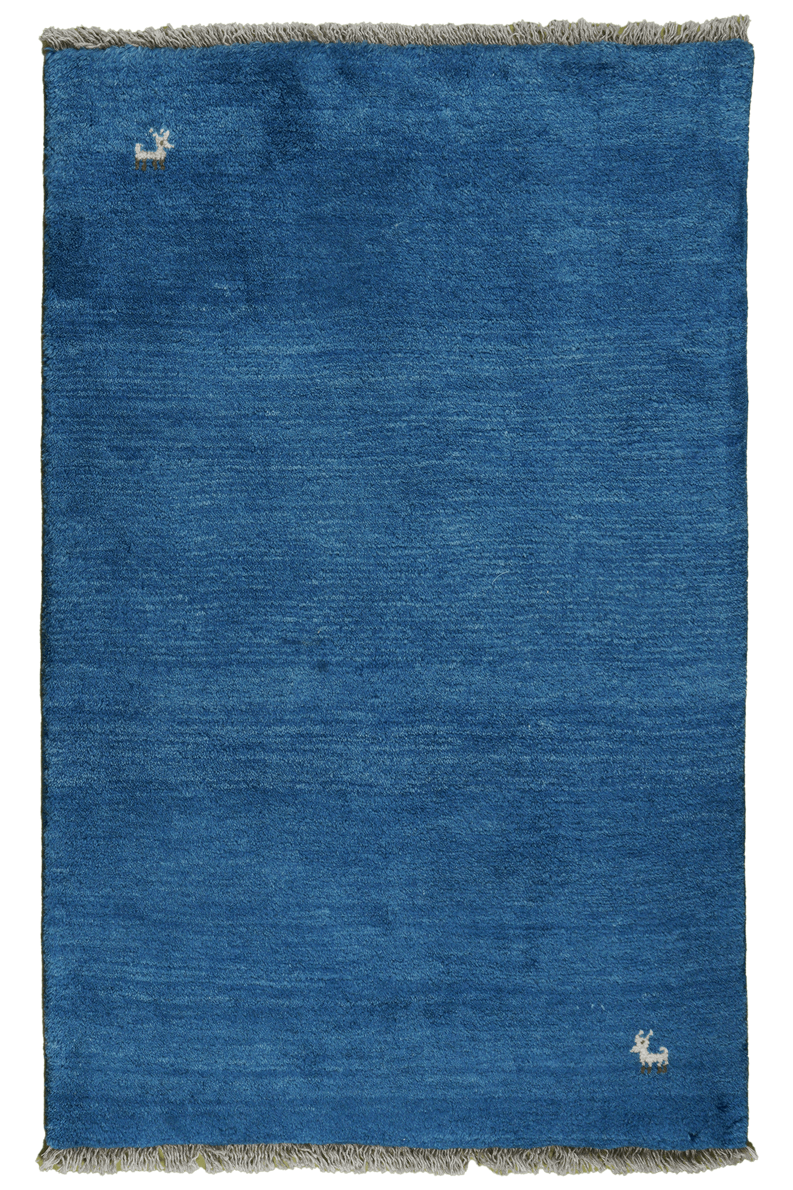 Gabbeh — Hand-knotted, 82x130 cm, Blue, 100% Virgin Wool | Main view