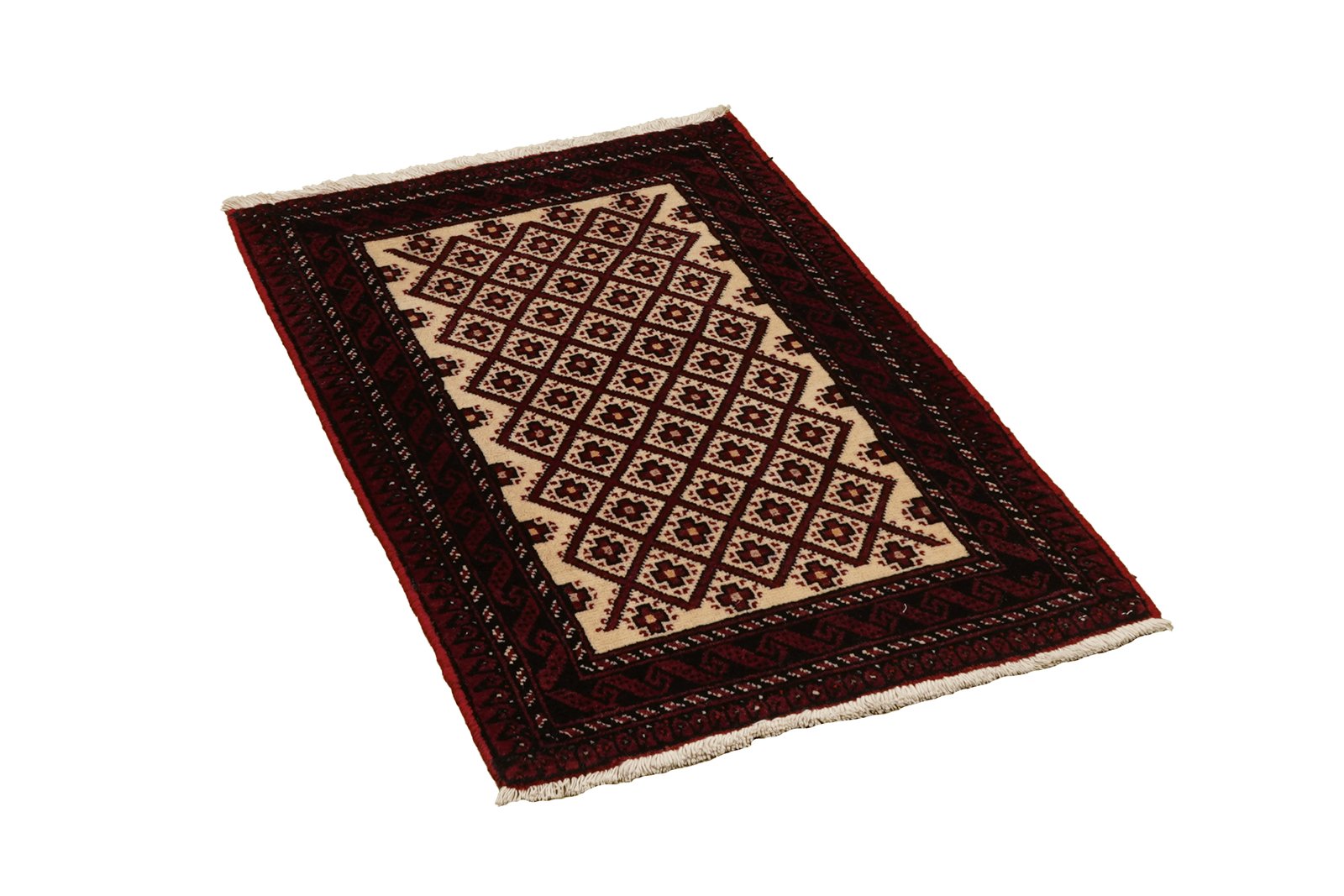 Belutch — Hand-knotted, 59x93 cm, Beige, 100% Virgin Wool | View 4