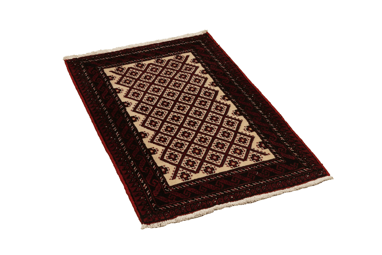 Belutch — Hand-knotted, 59x93 cm, Beige, 100% Virgin Wool | View 4