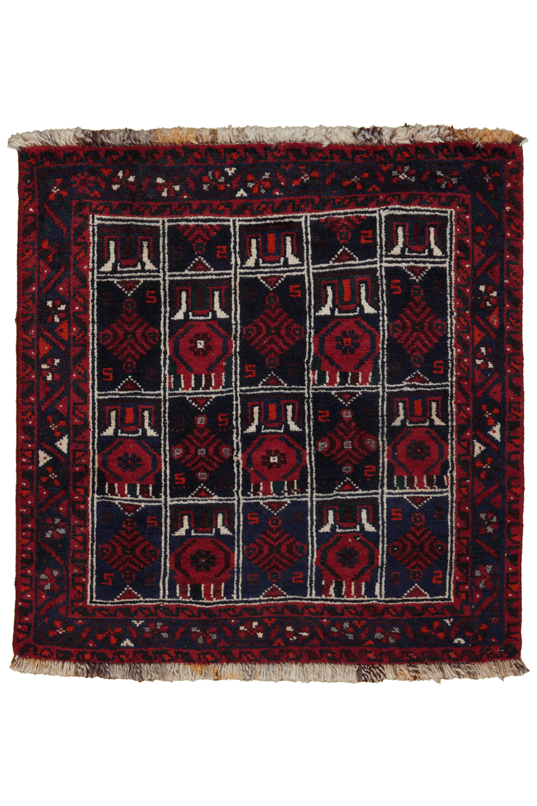 Gashgai — Hand-knotted, 73x75 cm, Blue, 100% Virgin Wool | Main view
