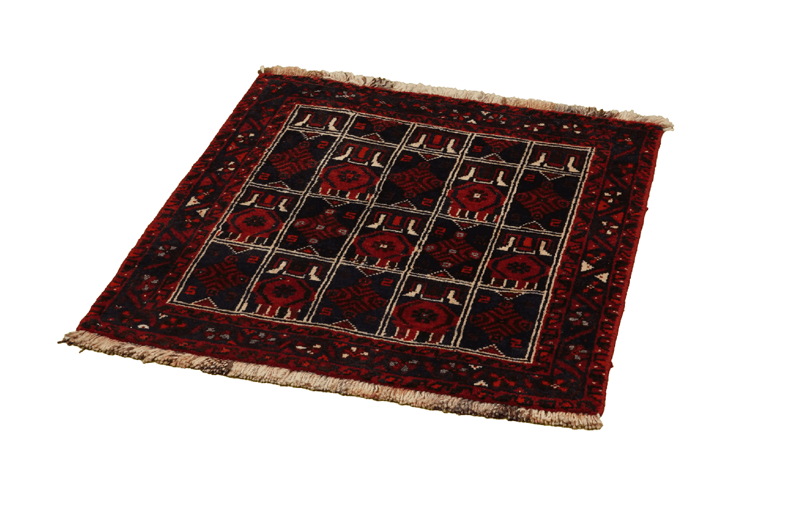 Gashgai — Hand-knotted, 73x75 cm, Blue, 100% Virgin Wool | View 5