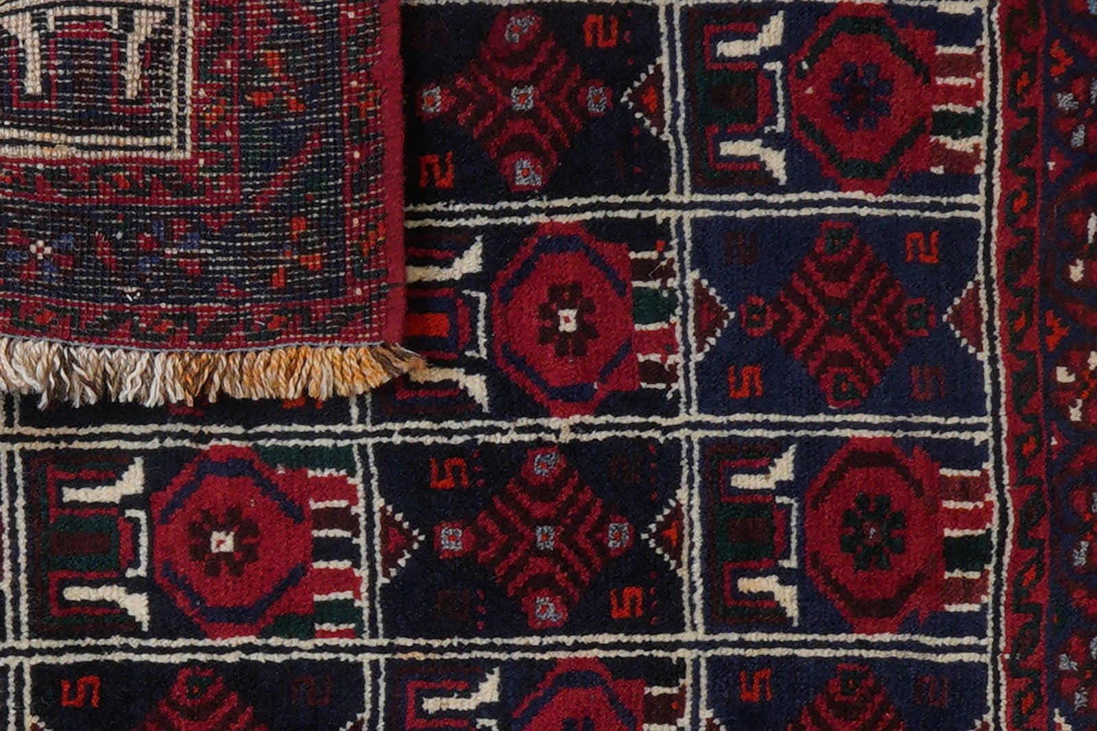 Gashgai — Hand-knotted, 73x75 cm, Blue, 100% Virgin Wool | View 7