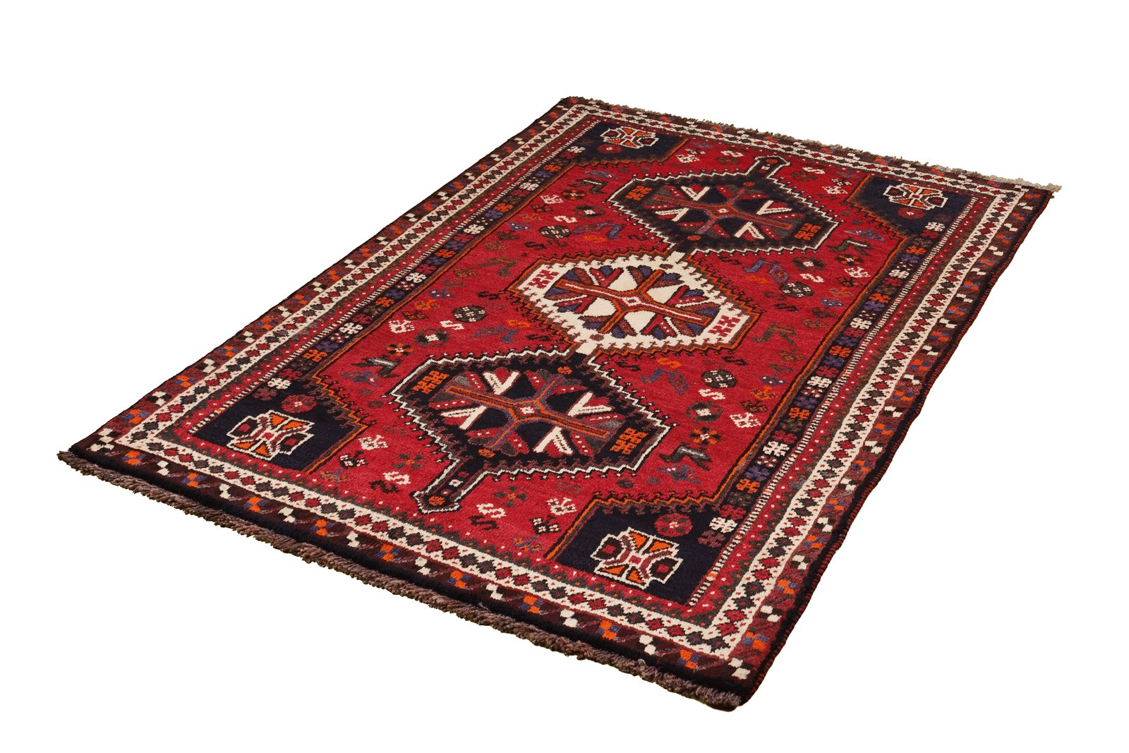 Gashgai — Hand-knotted, 113x168 cm, Red, 100% Virgin Wool | View 5